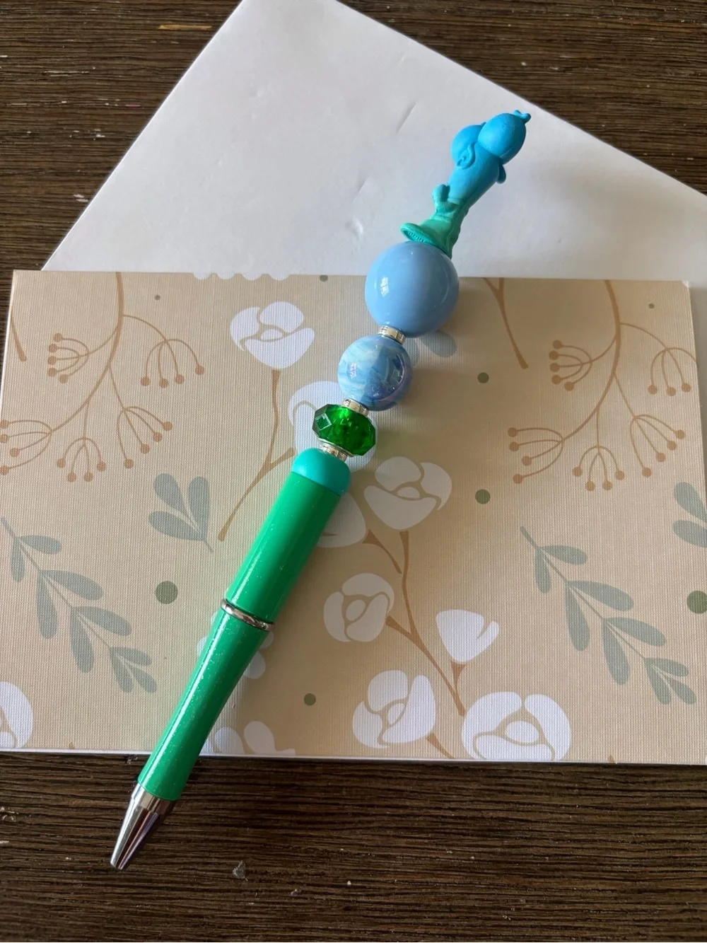 Disney Doorables: Inside Out: Fear dual color handmade beaded pen